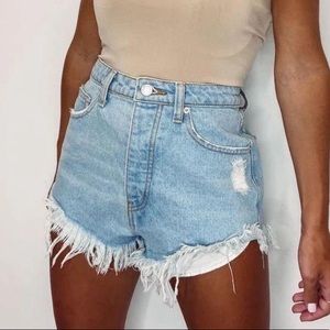 Size S brand new light wash blue Jean shorts